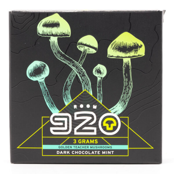Room 920 - Mushroom Chocolate Bar - Dark Chocolate Mint - 3 grams | Shrooms Edibles Online Canada