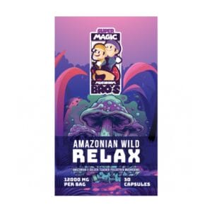 Super Magic Mushroom Bro’s - Amazonian Wild RELAX - 400MG Capsules | Shrooms Edibles Online Canada