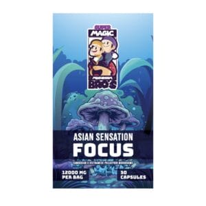 Super Magic Mushroom Bro’s - Asian Sensation FOCUS - 400MG Capsules | Shrooms Edibles Online Canada